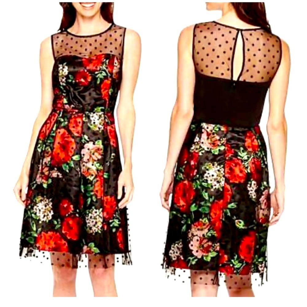 SD Collection dress with flowers size 8, brand new with tag
